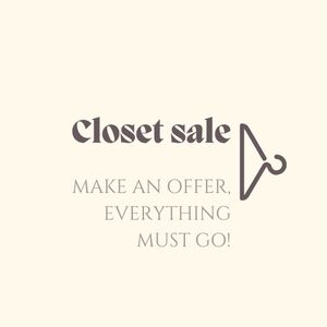 Closet Sale Announcement